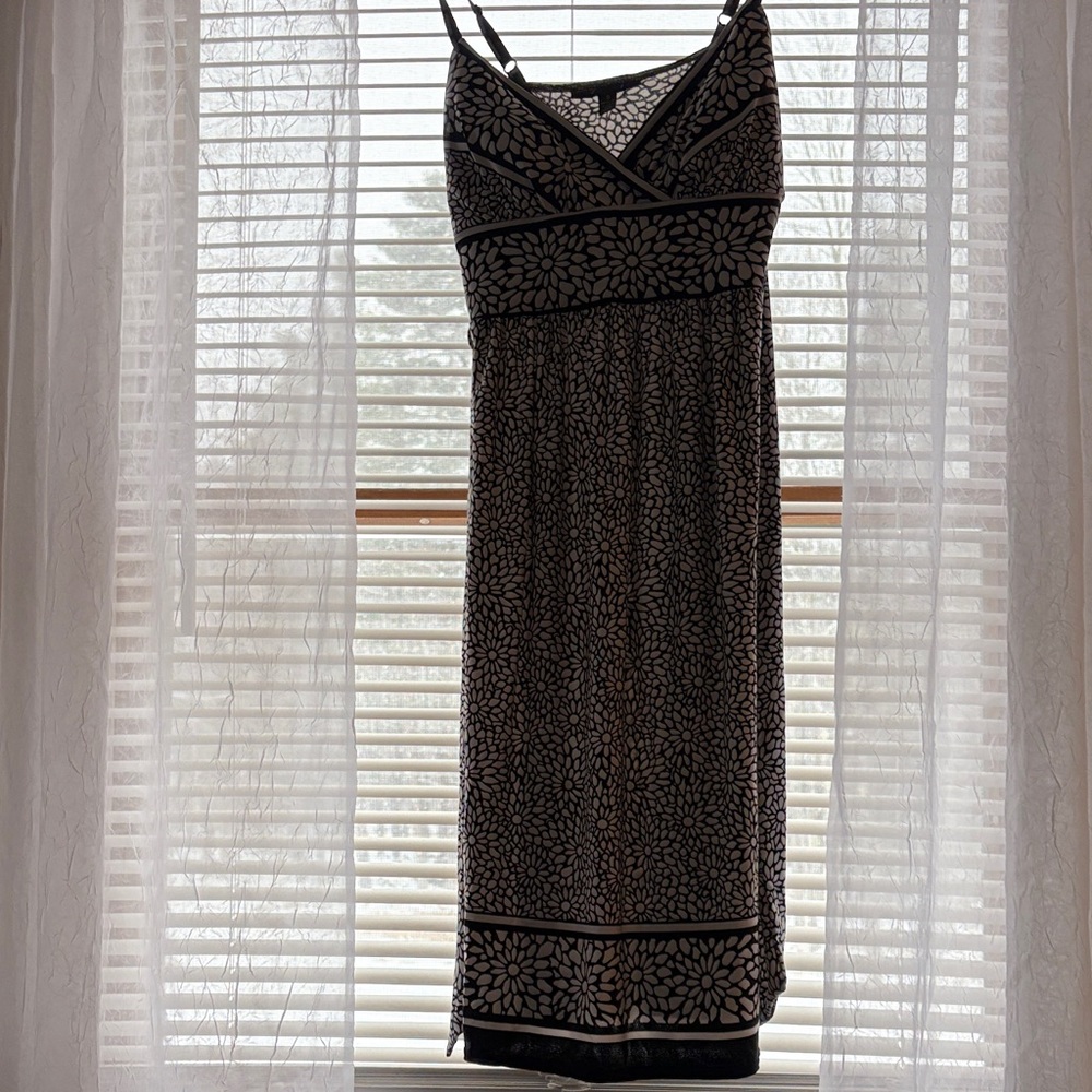 Black and White Floral Maxi Dress
